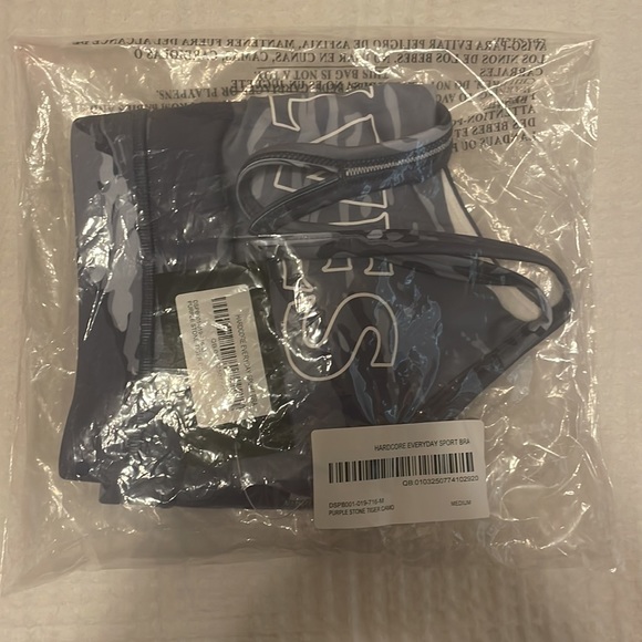 SHE Hardcore Everyday Sports Bra in Purple Stone Tiger Camo Size M - Picture 3 of 4